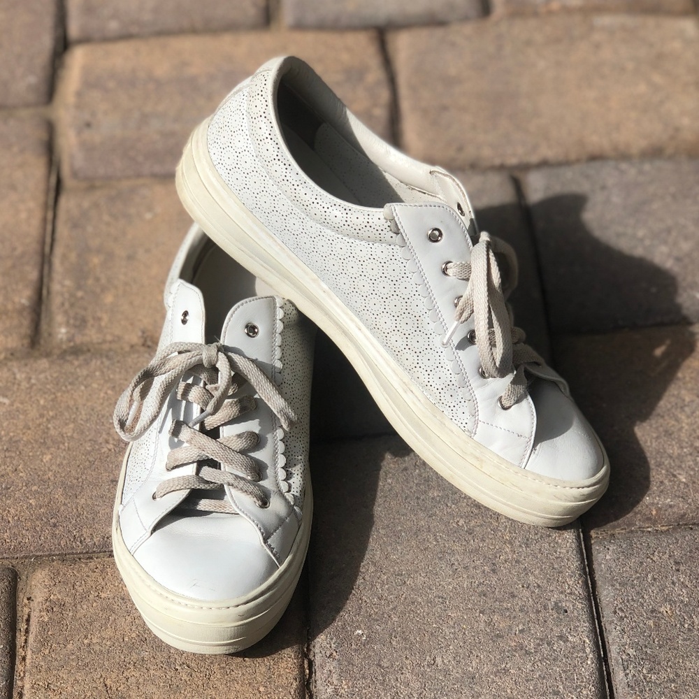 Salvatore White Sneakers with floral design